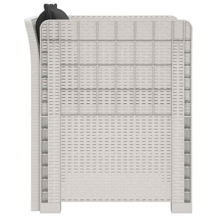 Fotoliu cu 1 Loc cu Perne Aspect Rattan PP Alb WALTI