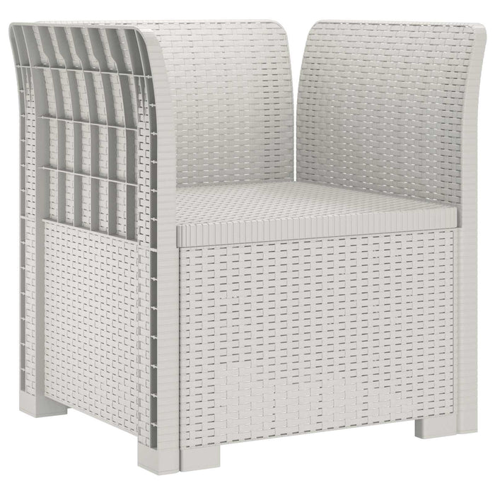 Fotoliu cu 1 Loc cu Perne Aspect Rattan PP Alb WALTI