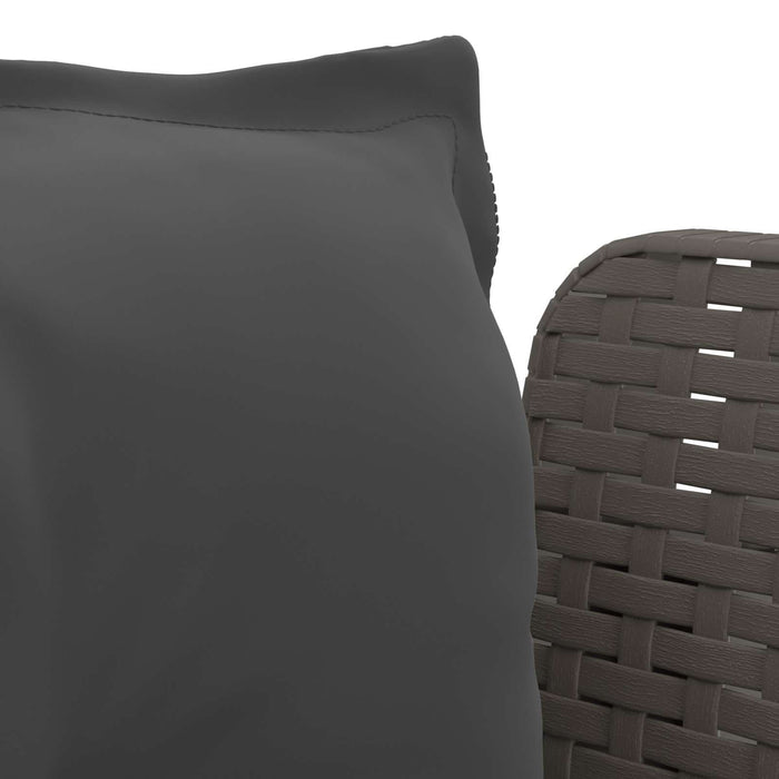 Fotoliu cu 1 Loc cu Perne Aspect Rattan PP Gri deschis WALTI