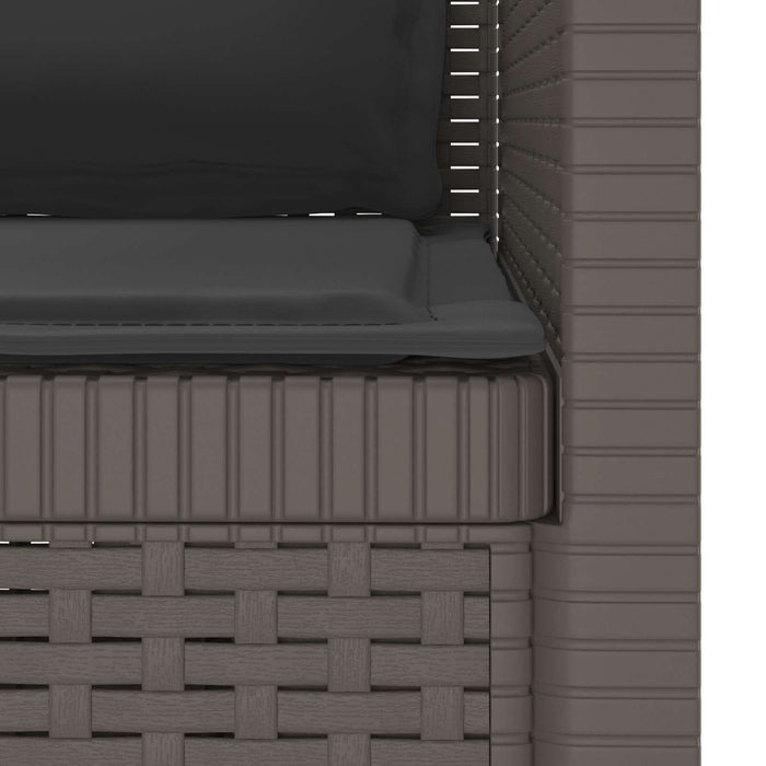 Fotoliu cu 1 Loc cu Perne Aspect Rattan PP Gri deschis WALTI