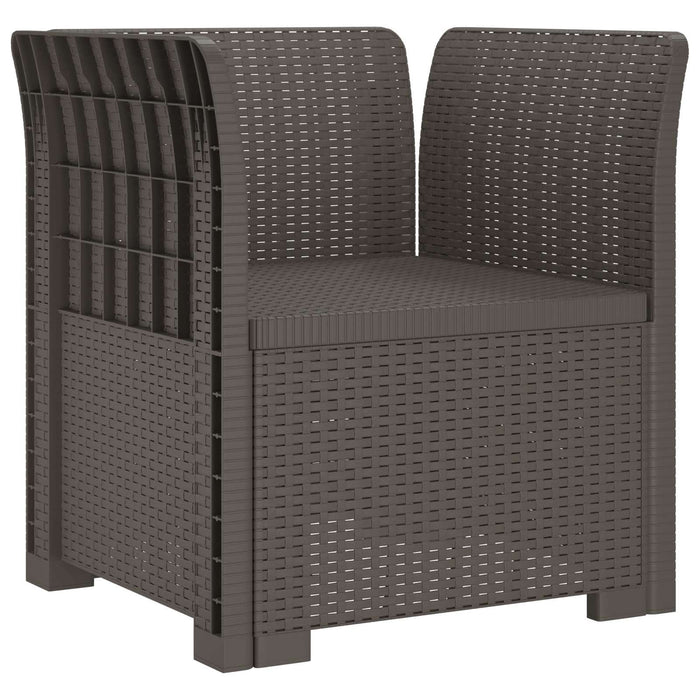 Fotoliu cu 1 Loc cu Perne Aspect Rattan PP Gri deschis WALTI