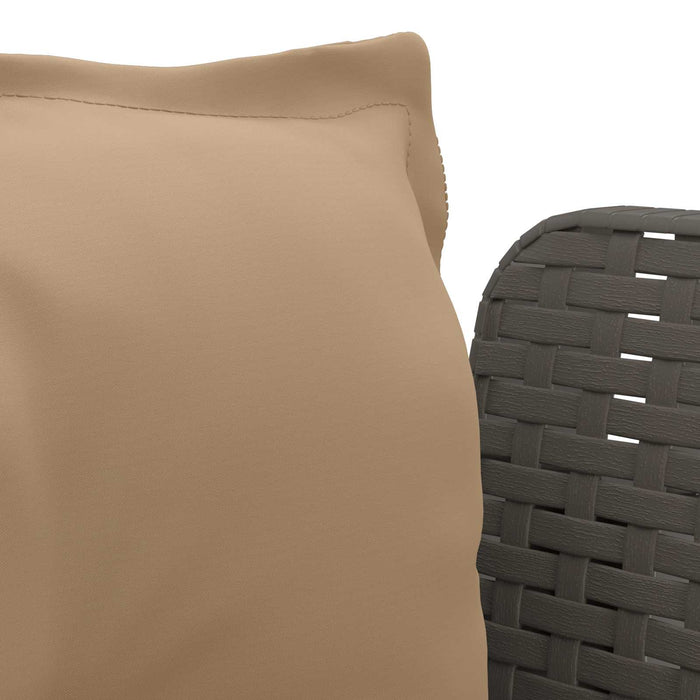 Fotoliu cu 1 Loc cu Perne Aspect Rattan PP Gri deschis WALTI