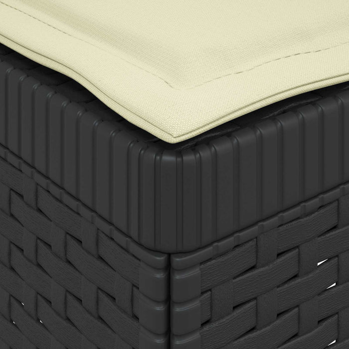 Sofa de grădină cu 3 locuri, cu perne, aspect de rattan PP WALTI