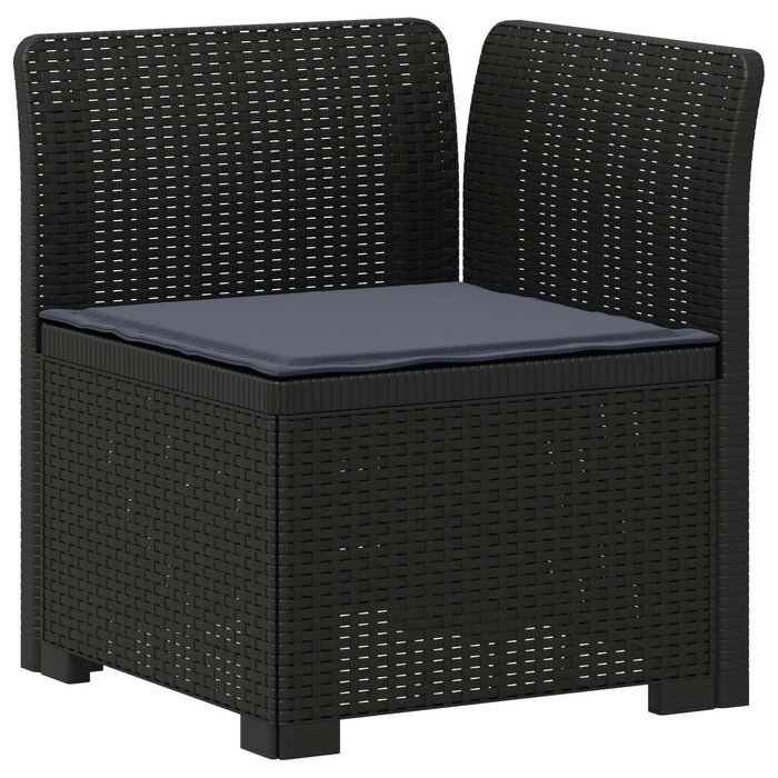 Sofa de grădină cu 3 locuri, cu perne, aspect de rattan PP WALTI