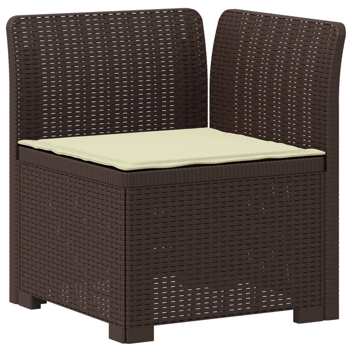 Sofa de grădină cu 3 locuri, cu perne, aspect de rattan PP Maro WALTI