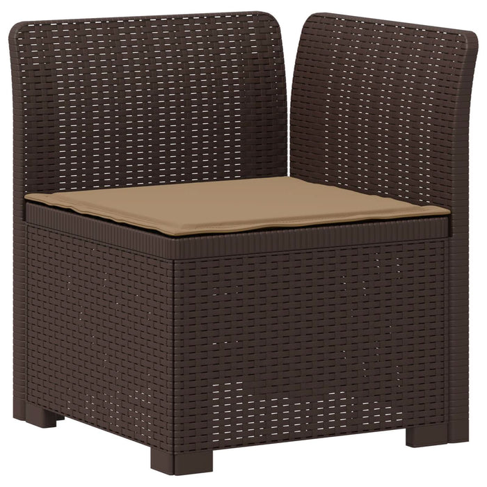 Sofa de grădină cu 3 locuri, cu perne, aspect de rattan PP Maro WALTI