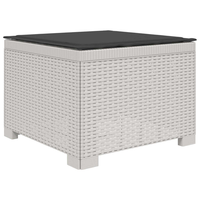Sofa de grădină cu 3 locuri, cu perne, aspect de rattan PP Alb WALTI