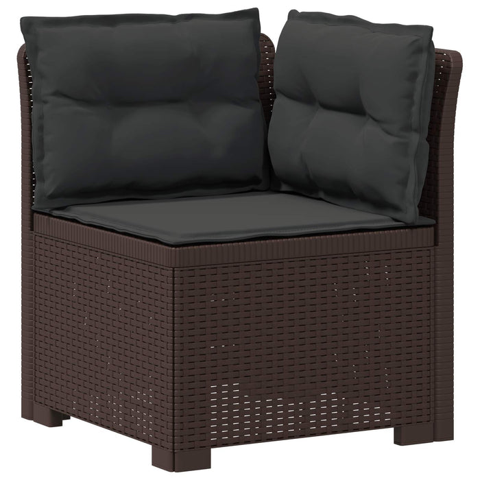 Sofa de grădină cu 3 locuri, cu perne, aspect de rattan PP Maro WALTI