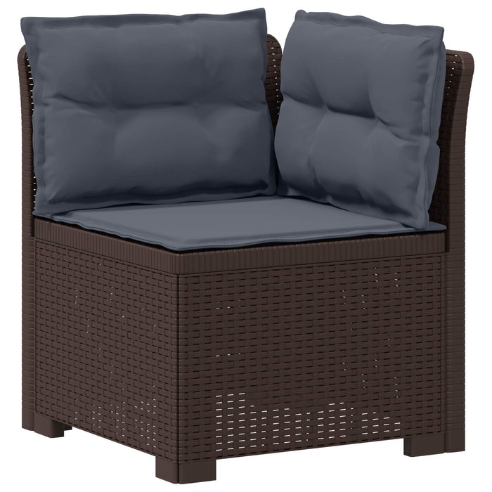 Sofa de grădină cu 3 locuri, cu perne, aspect de rattan PP Maro WALTI