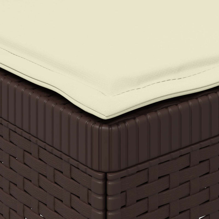 Sofa de grădină cu 3 locuri, cu perne, aspect de rattan PP WALTI