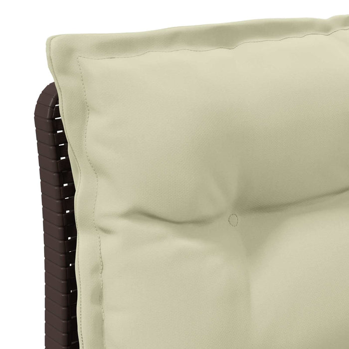 Sofa de grădină cu 3 locuri, cu perne, aspect de rattan PP WALTI