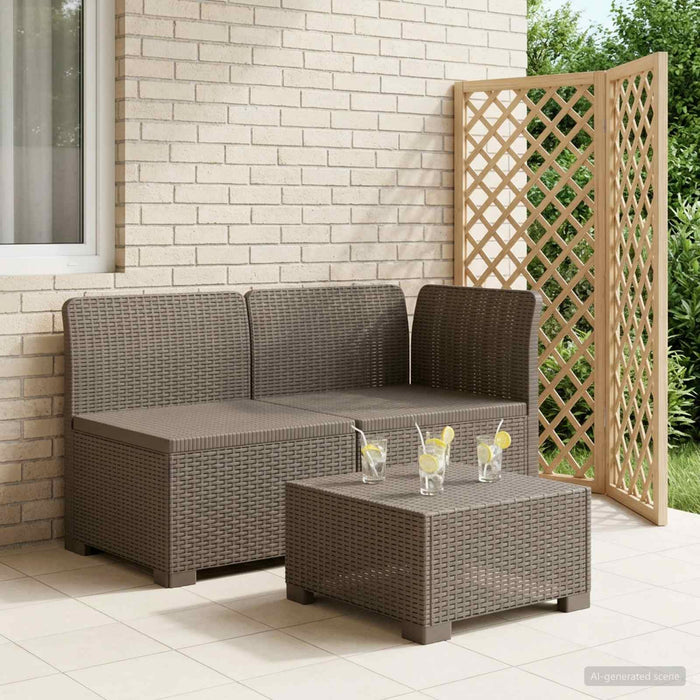 Canapea de Grădină cu 2 Locuri Aspect Rattan PP Gri deschis WALTI
