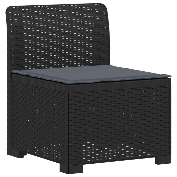 Canapea de Grădină cu 2 Locuri cu Perne Aspect Rattan PP WALTI