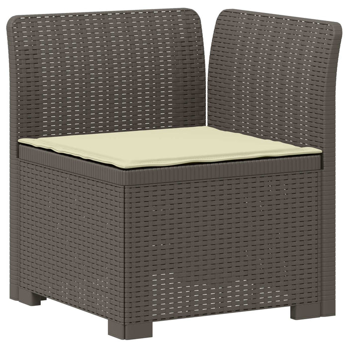 Canapea de Grădină cu 2 Locuri cu Perne Aspect Rattan PP WALTI