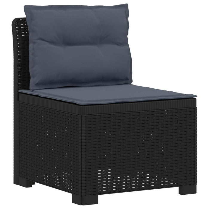 Canapea de Grădină cu 2 Locuri cu Perne Aspect Rattan PP WALTI