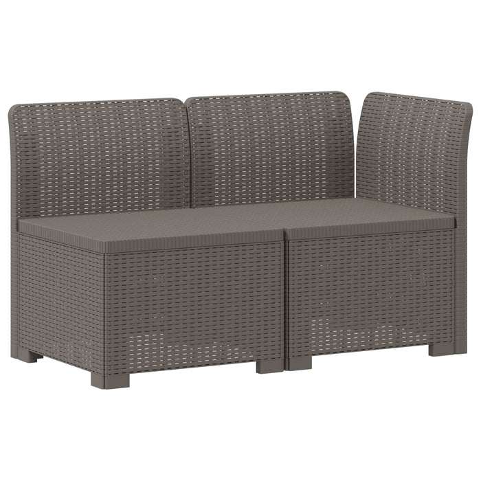 Canapea de Grădină cu 2 Locuri cu Perne Aspect Rattan PP WALTI