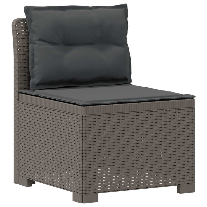 Canapea de Grădină cu 2 Locuri cu Perne Aspect Rattan PP WALTI