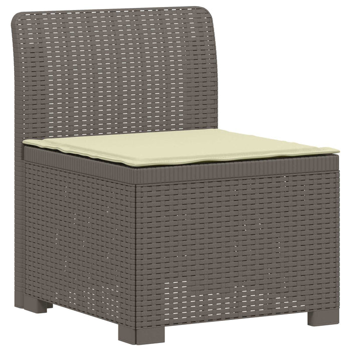 Sofa de grădină cu 3 locuri, cu perne, aspect de rattan PP WALTI