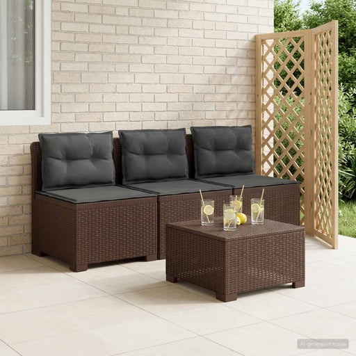 Sofa de grădină cu 3 locuri, cu perne, aspect de rattan PP Maro - WALTI WALTI