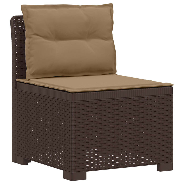 Sofa de grădină cu 3 locuri, cu perne, aspect de rattan PP Maro WALTI