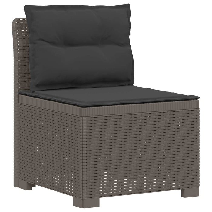 Sofa de grădină cu 3 locuri, cu perne, aspect de rattan PP WALTI