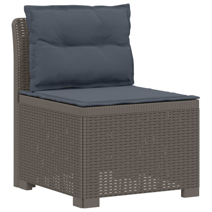 Sofa de grădină cu 3 locuri, cu perne, aspect de rattan PP WALTI