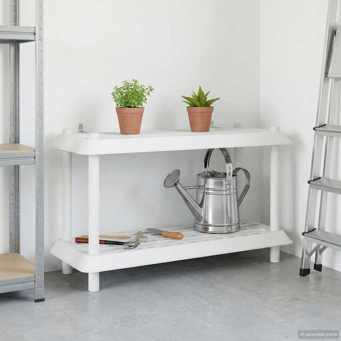 Unitate de rafturi 2 niveluri 100 x 40 x 55,5 cm PP Alb WALTI