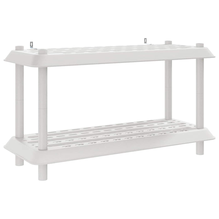 Unitate de rafturi 2 niveluri 100 x 40 x 55,5 cm PP Alb WALTI