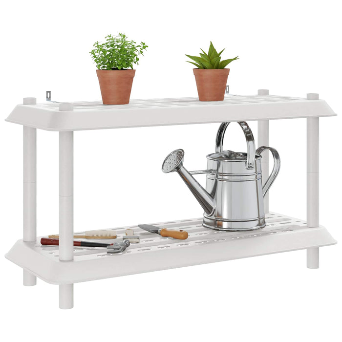 Unitate de rafturi 2 niveluri 100 x 40 x 55,5 cm PP Alb WALTI