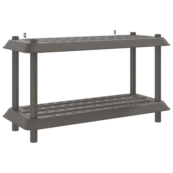 Unitate de rafturi 2 niveluri 100 x 40 x 55,5 cm PP Gri deschis WALTI