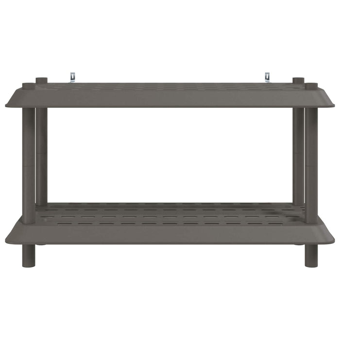 Unitate de rafturi 2 niveluri 100 x 40 x 55,5 cm PP Gri deschis WALTI