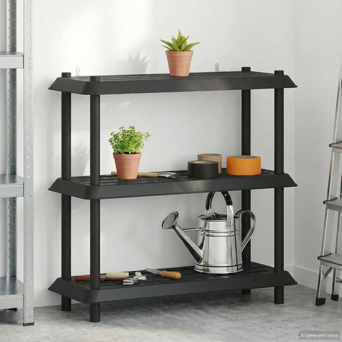 Unitate de rafturi 3 niveluri 100 x 40 x 96 cm PP Antracit WALTI