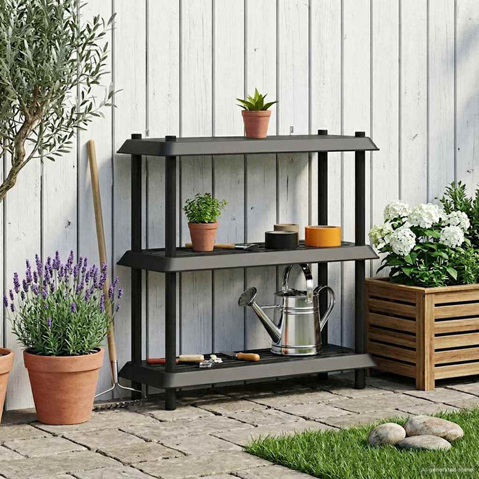 Unitate de rafturi 3 niveluri 100 x 40 x 96 cm PP Antracit WALTI