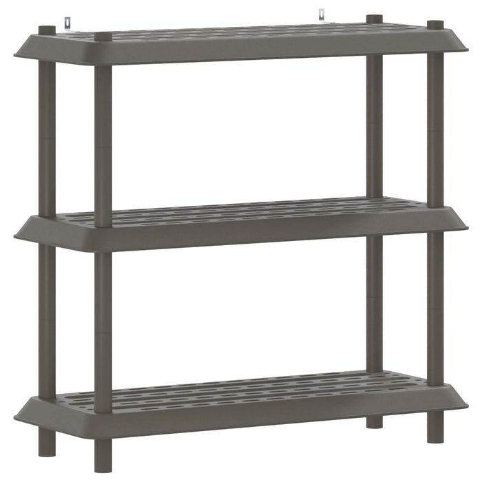Unitate de rafturi 3 niveluri 100 x 40 x 96 cm PP Gri deschis WALTI