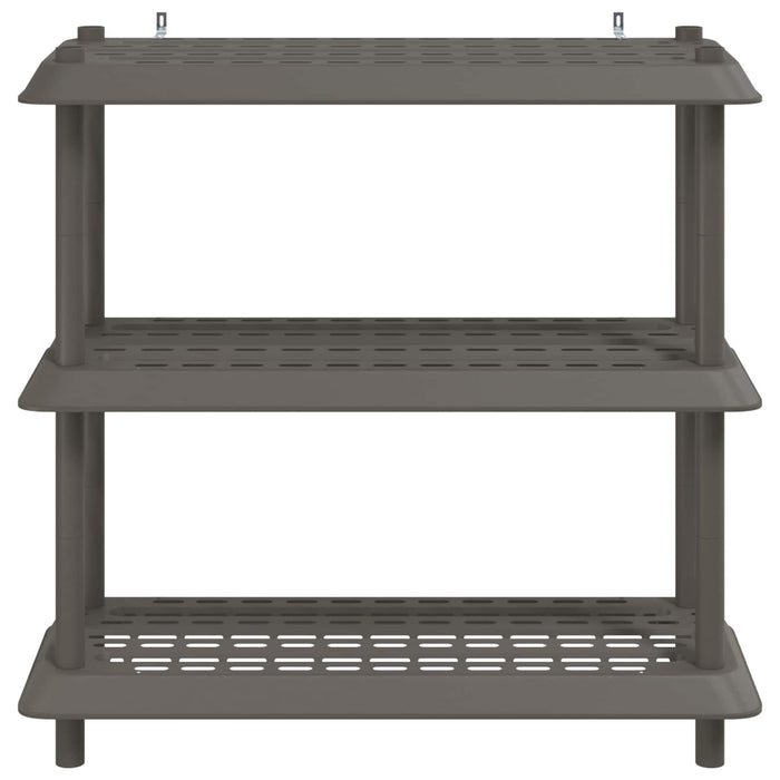 Unitate de rafturi 3 niveluri 100 x 40 x 96 cm PP Gri deschis WALTI