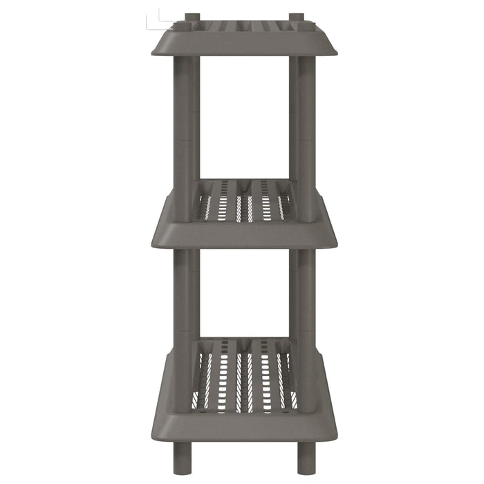 Unitate de rafturi 3 niveluri 100 x 40 x 96 cm PP Gri deschis WALTI