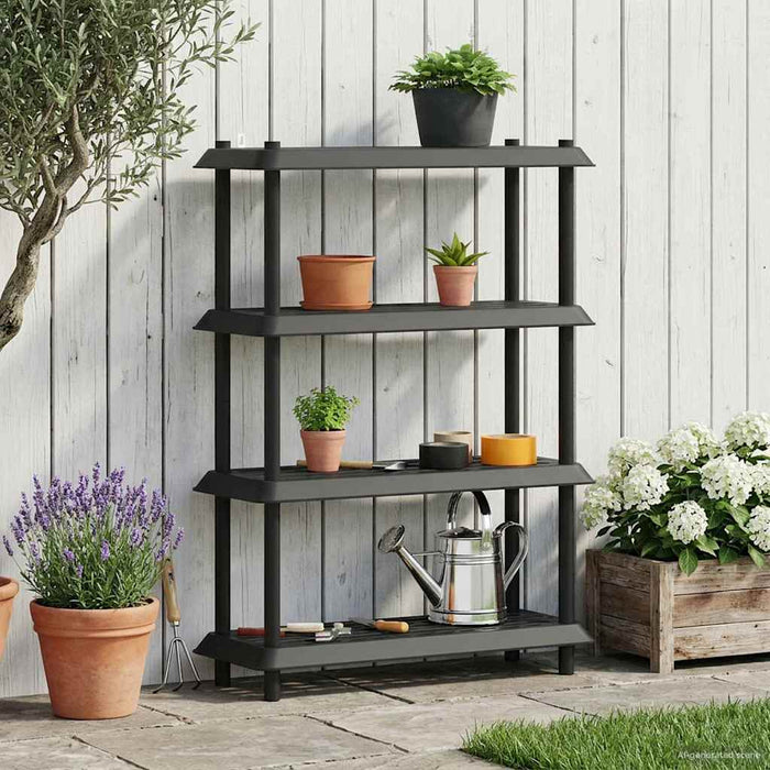 Unitate de rafturi 4 niveluri 100 x 40 x 136,5 cm PP Antracit WALTI