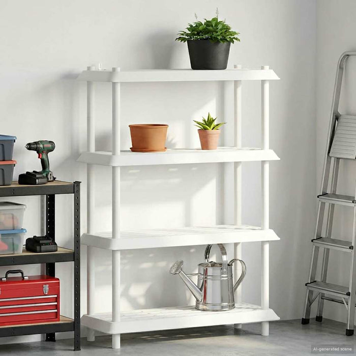 Unitate de rafturi 4 niveluri 100 x 40 x 136,5 cm PP Alb WALTI