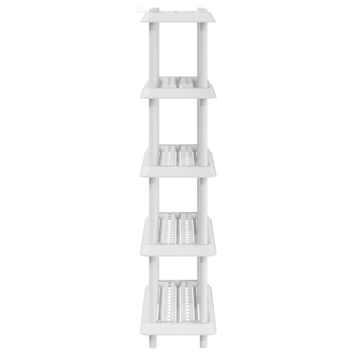 Unitate de rafturi 5 niveluri 100 x 40 x 177 cm PP Alb WALTI