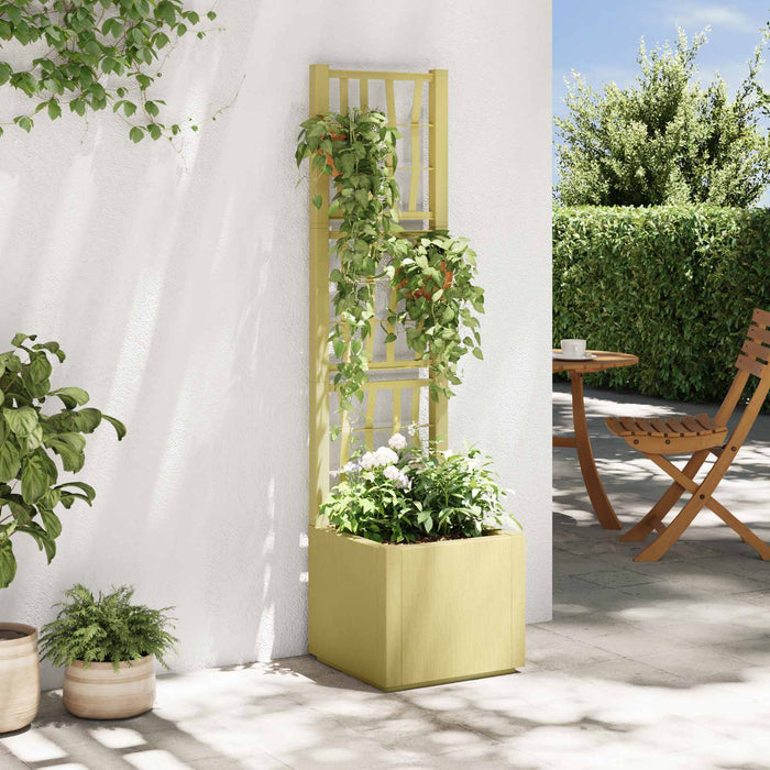 Ghiveci de grădină cu trellis Verde 36 x 36 x 140 cm PP - WALTI WALTI