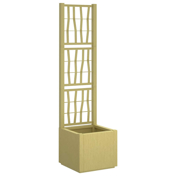Ghiveci de grădină cu trellis Verde 36 x 36 x 140 cm PP - WALTI WALTI