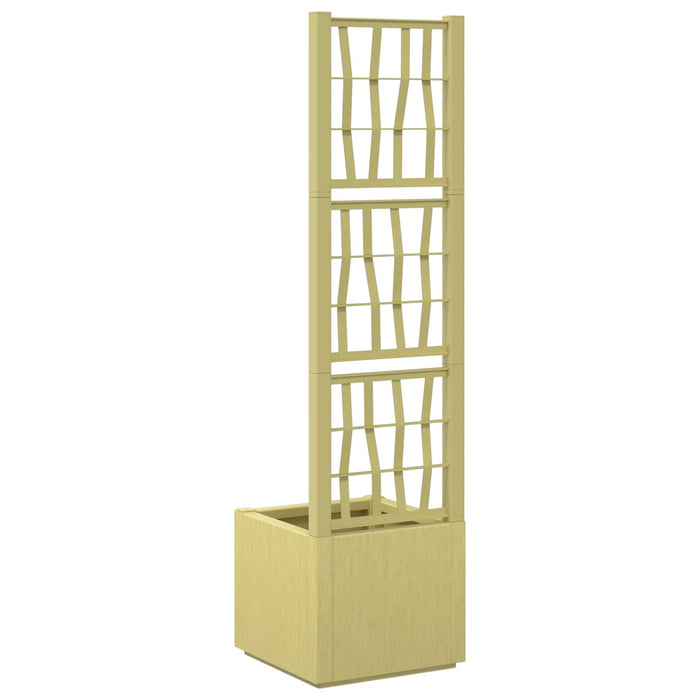 Ghiveci de grădină cu trellis Verde 36 x 36 x 140 cm PP - WALTI WALTI
