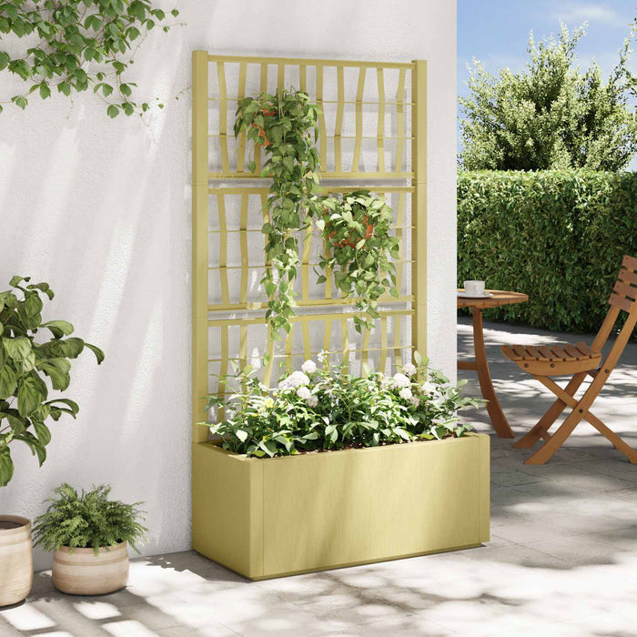 Ghiveci de grădină cu trellis Verde 80 x 36 x 140 cm PP - WALTI WALTI