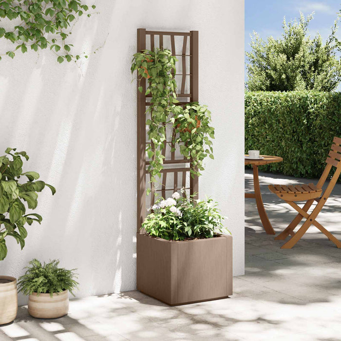 Ghiveci de grădină cu trellis Maro 36 x 36 x 140 cm PP - WALTI WALTI