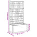 Ghiveci de grădină cu trellis Maro 80 x 36 x 140 cm PP - WALTI WALTI
