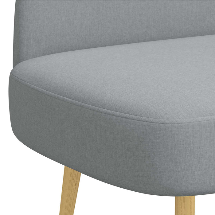 Bancă tapițată cu spătar Gri deschis 110 x 60 x 76 cm Poliester WALTI