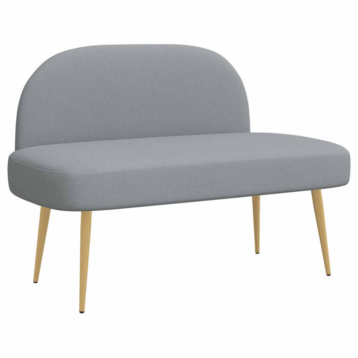 Bancă tapițată cu spătar Gri deschis 110 x 60 x 76 cm Poliester WALTI