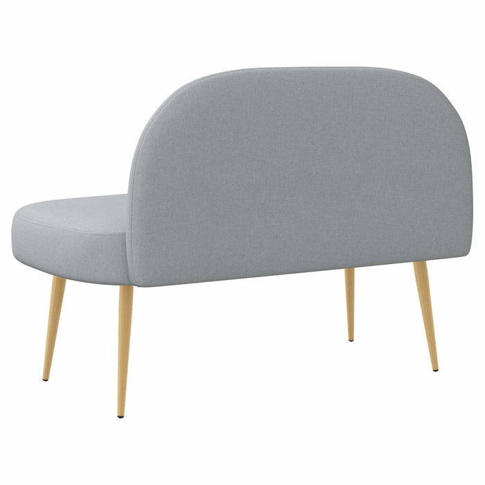 Bancă tapițată cu spătar Gri deschis 110 x 60 x 76 cm Poliester WALTI