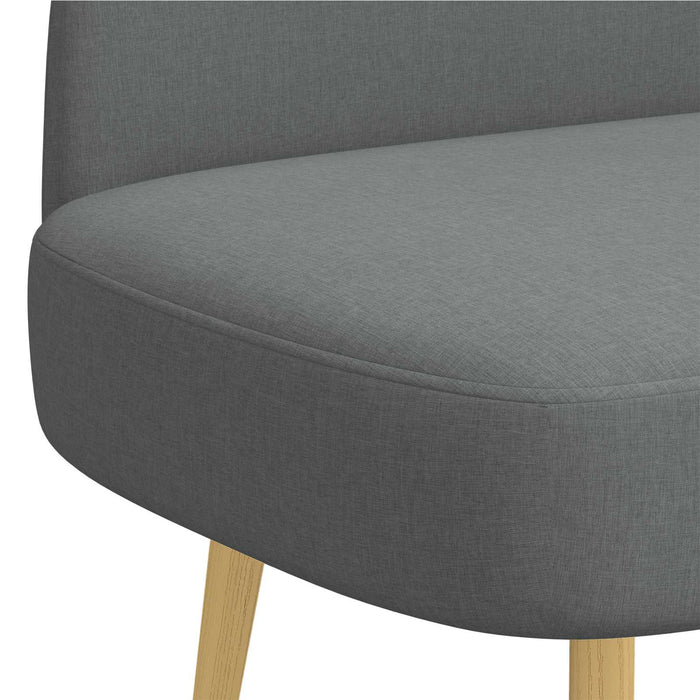 Bancă tapițată cu spătar Gri închis 110 x 60 x 76 cm Poliester WALTI
