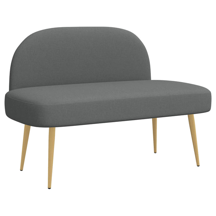 Bancă tapițată cu spătar Gri închis 110 x 60 x 76 cm Poliester WALTI